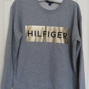 Tommy Hilfiger Grey SWEATSHIRT with Gold Logo Medium (K326)